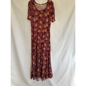 LULAROE Ana Short Sleeve Maxi floral dress XL